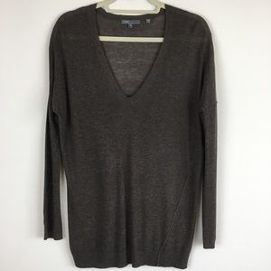 Vince Brown V Neck Sweater Size Small